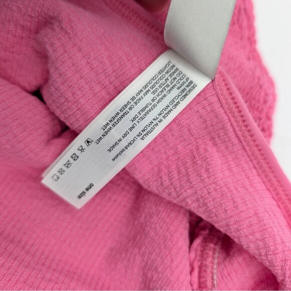 Bond Eye Women's Elena Open Back One Piece Swimsuit Candy Pink Recycled One Size - Picture 8 of 9